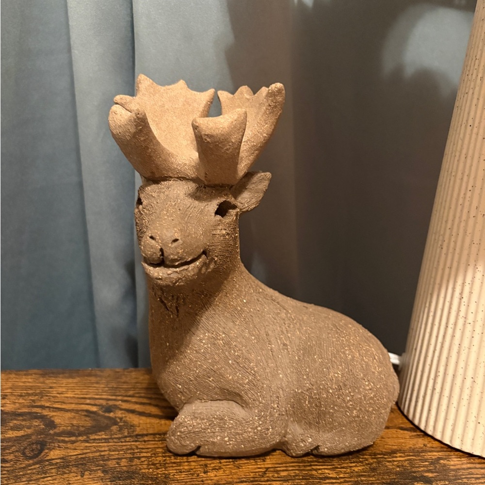 Ceramic Moose Sculpture